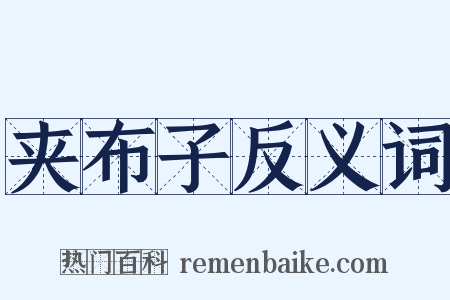 夹布子反义词是什么意思的图片